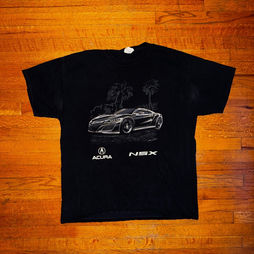 ACURA NSX Black Graphic T Shirt XL Fruit of the‎ Loom Car Racing